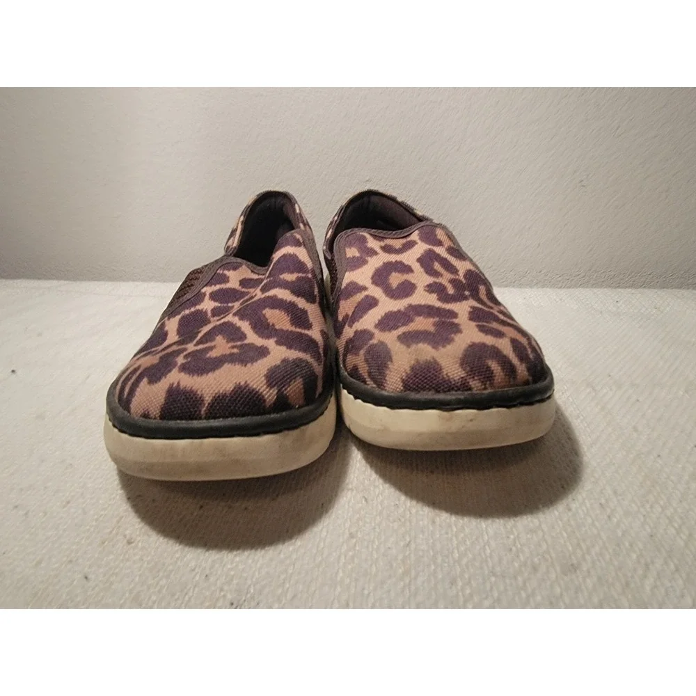 Ariat Canvas Flats Ryder Leopard‎ Print Women's 9B Slip On Shoes EU 40M